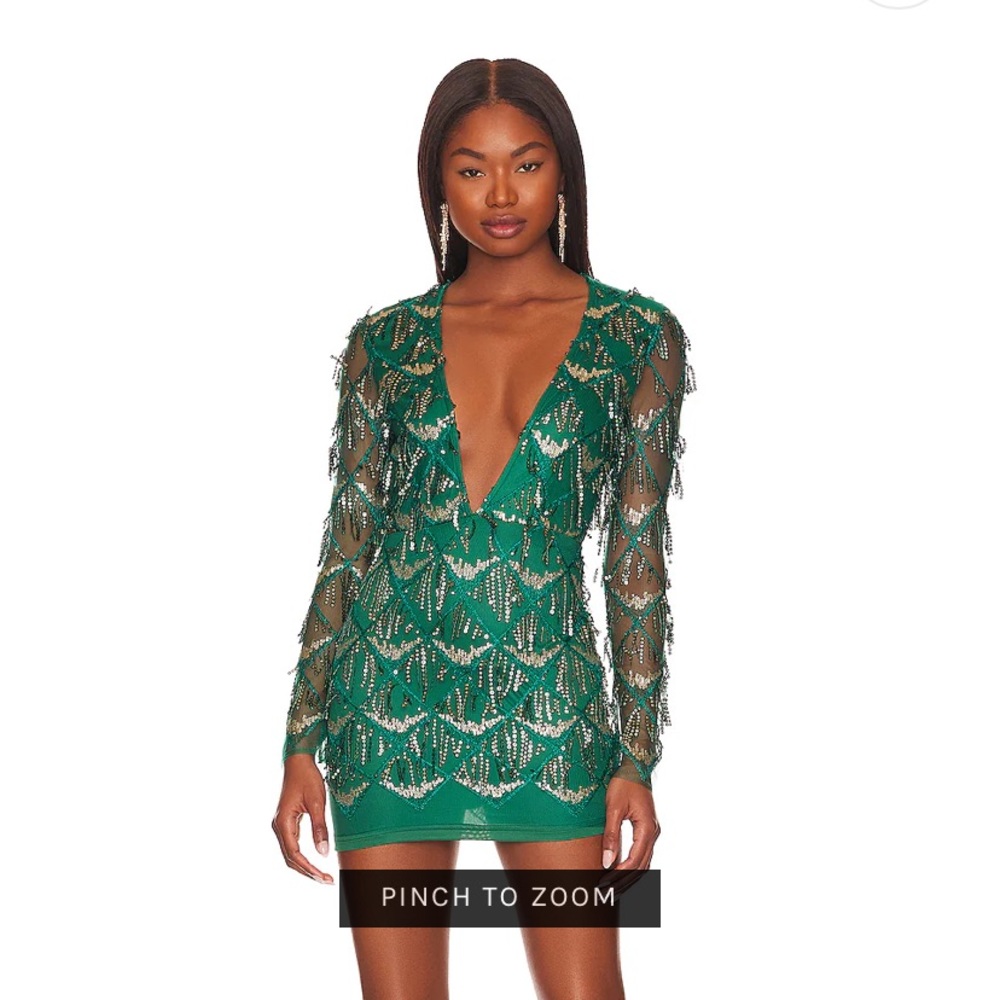 Nia Sequin Fringe Super Down Dress. From revolve. Never worn.